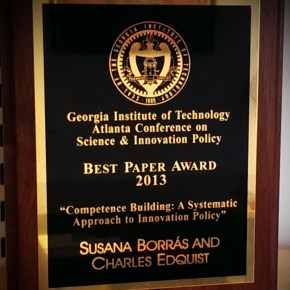 Charles and Susana receive Best Paper Award at Atlanta&nbsp;Conference