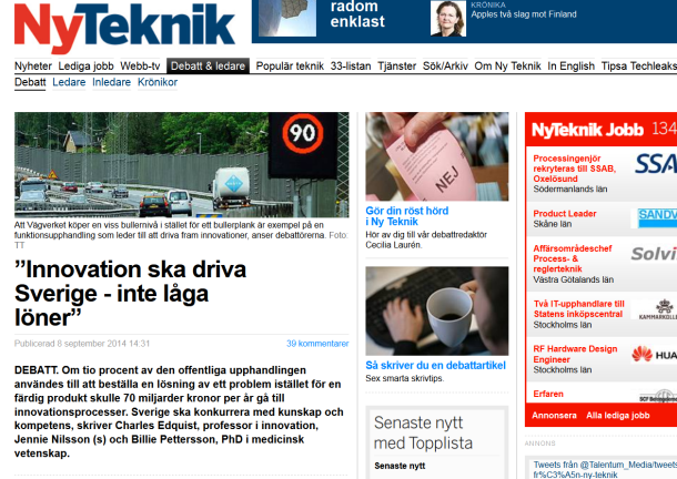 Screen Capture from NyTeknik