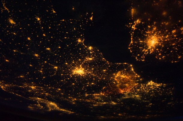 Europe at Night (NASA, International Space Station, 08/10/11) [Explored] by NASA's Marshall Space Flight Center | cc