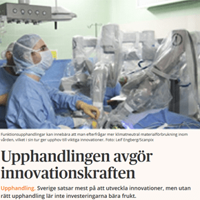 Newspaper Article: “Procurement Decides the Innovation&nbsp;Power”