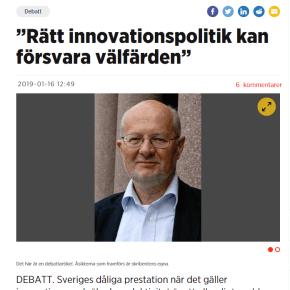 Debate article in Ny&nbsp;Teknik