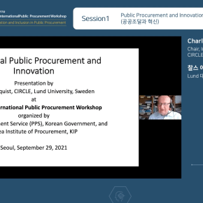 Speech in Korea on Functional Public Procurement and&nbsp;Innovation